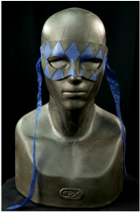 leather mask, simple style with diamond tooling